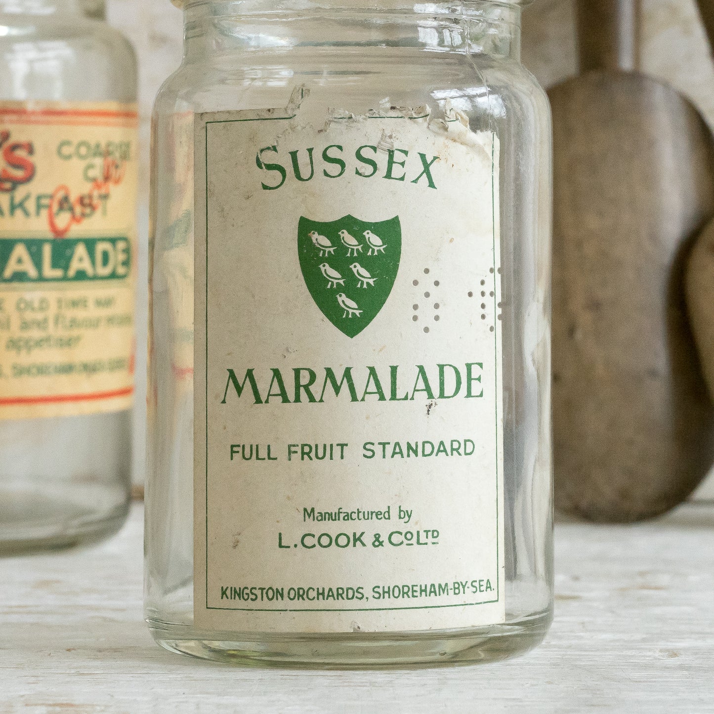 Old Sussex Marmalde Jars with Original Paper Labels