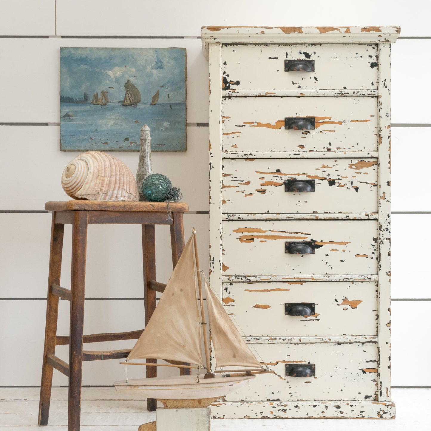 Original Painted Tall Drawers