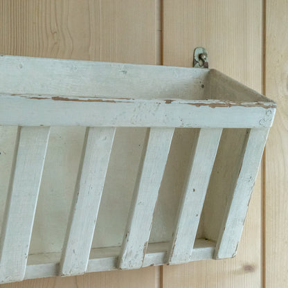 Original Painted Wall Hung Wooden Rack