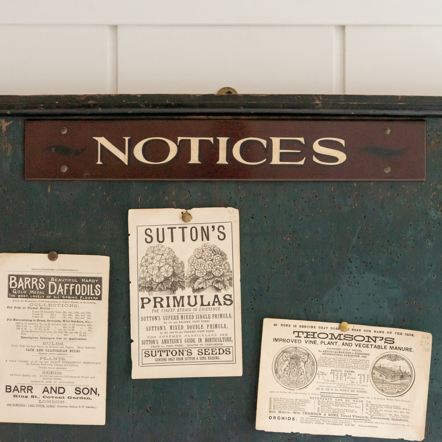 Original Vintage NOTICES Board