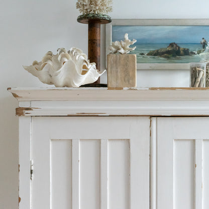 Original White Painted Double Door Cupboard