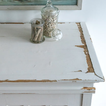 Original White Painted Double Door Cupboard