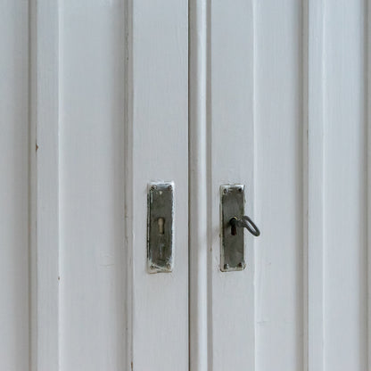 Original White Painted Double Door Cupboard