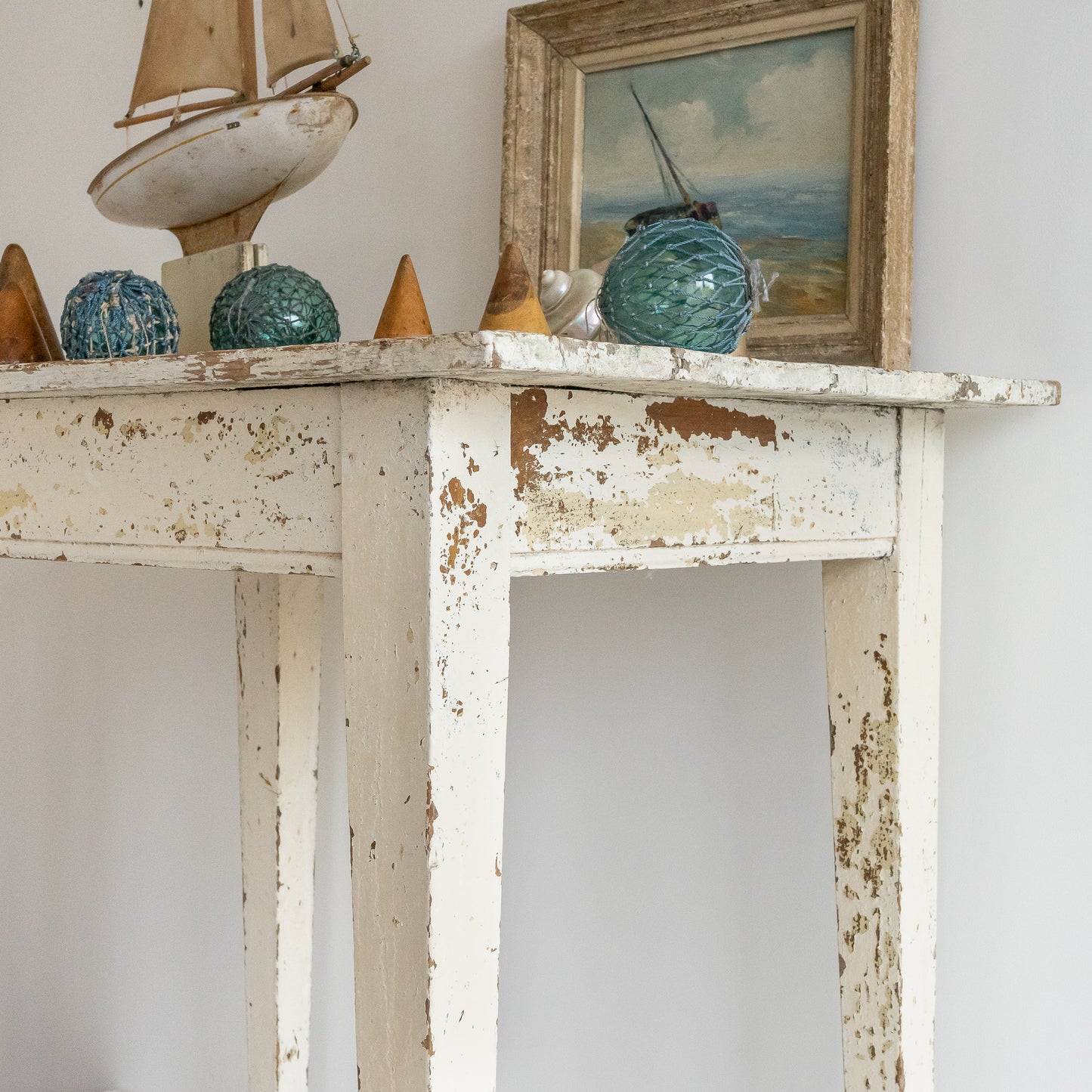 Original White Painted Side Table