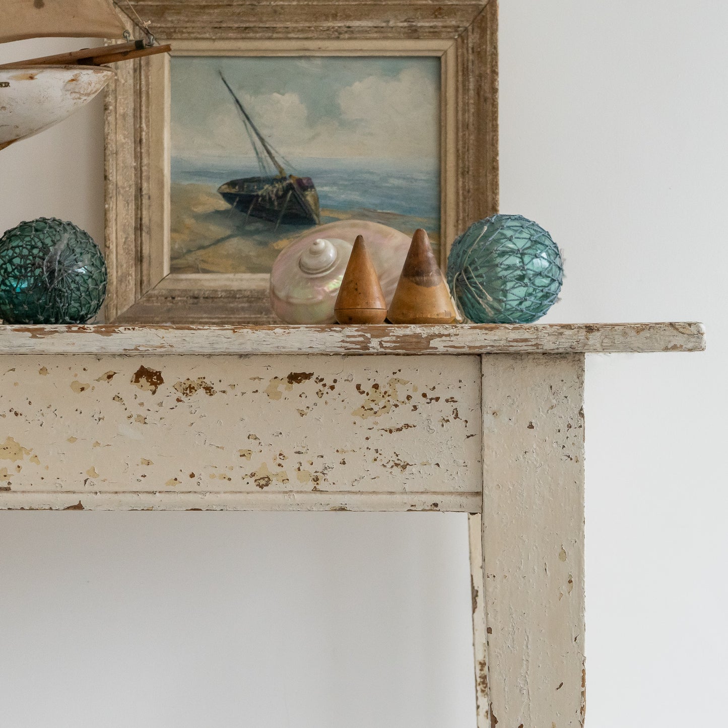 Original White Painted Side Table