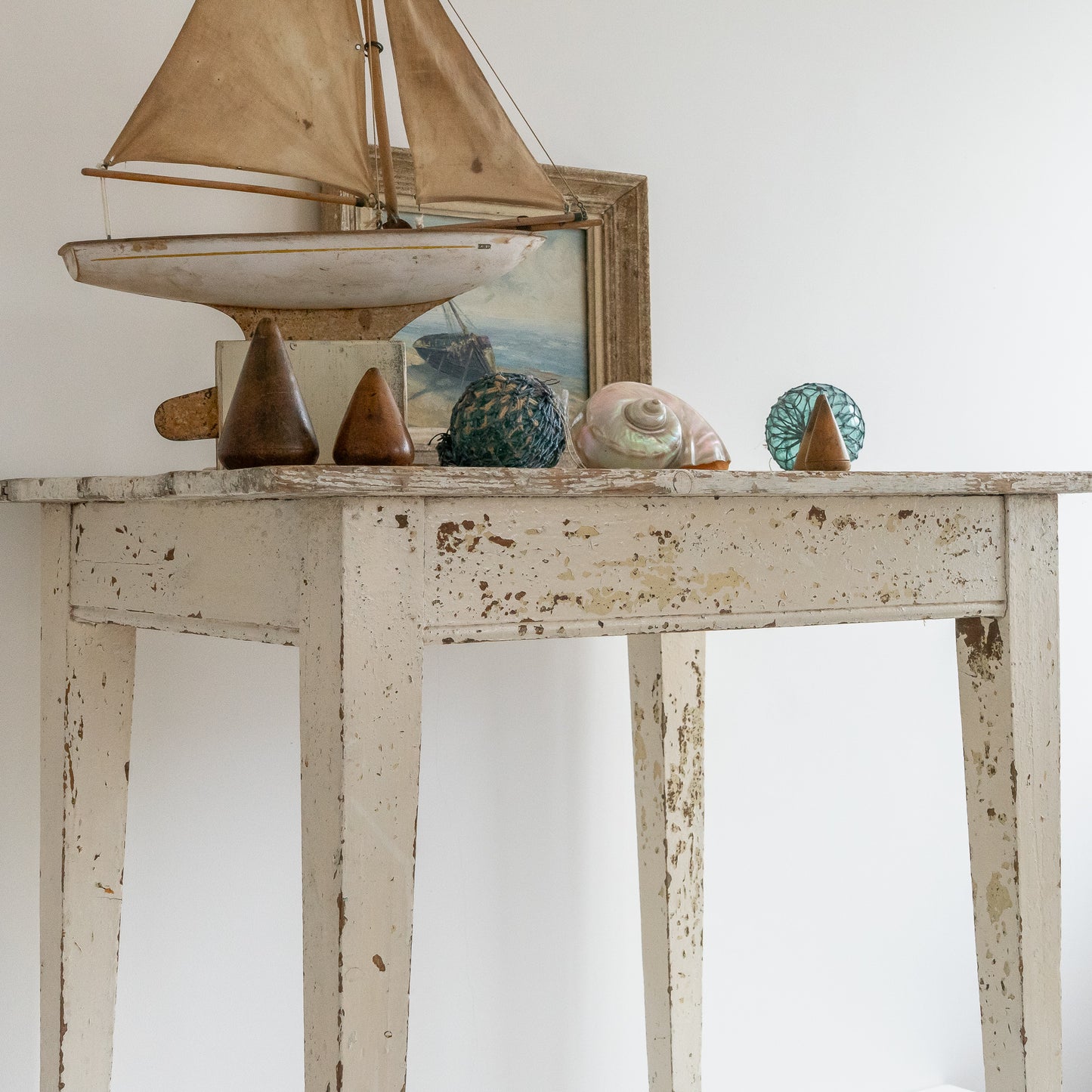 Original White Painted Side Table