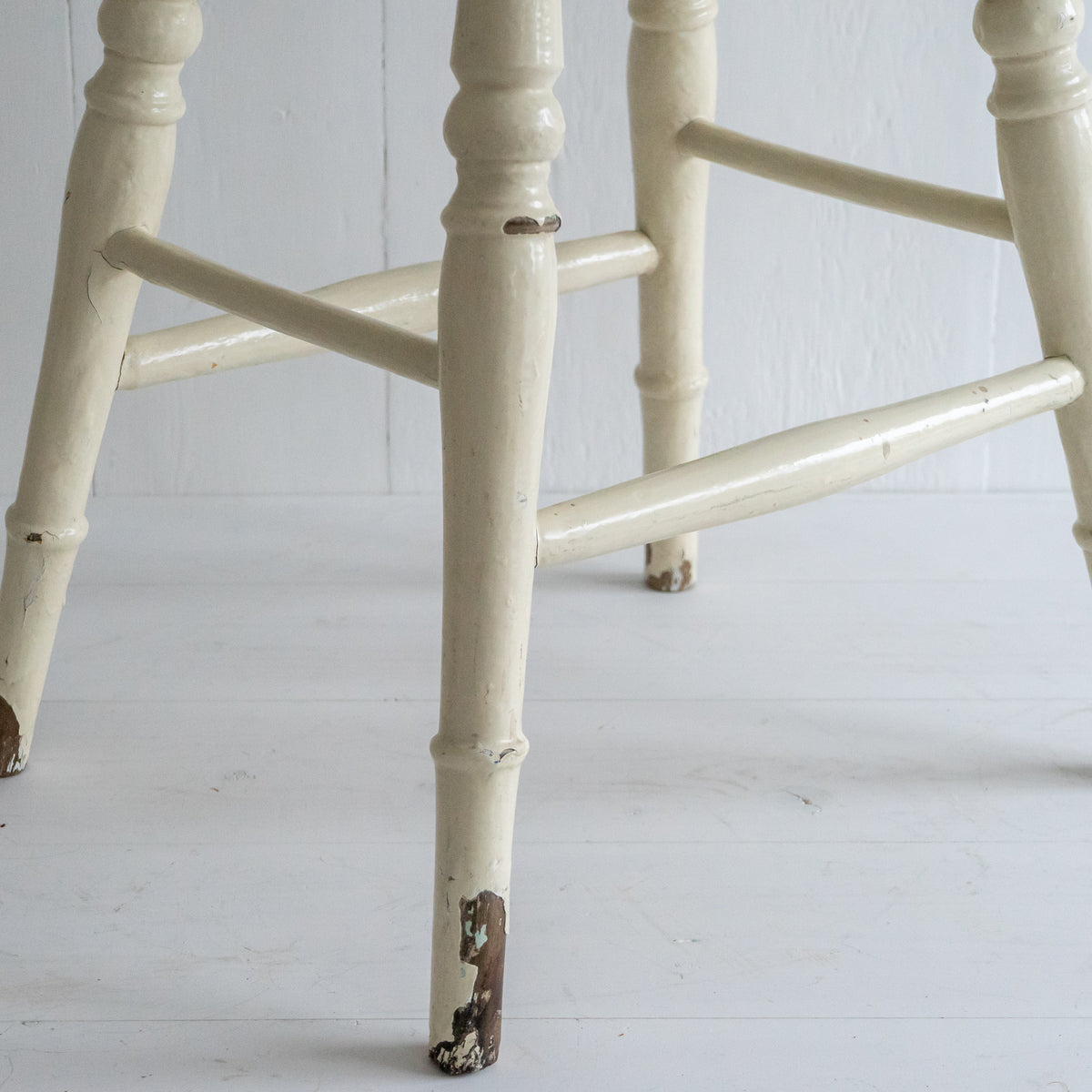 Original White Painted Stool