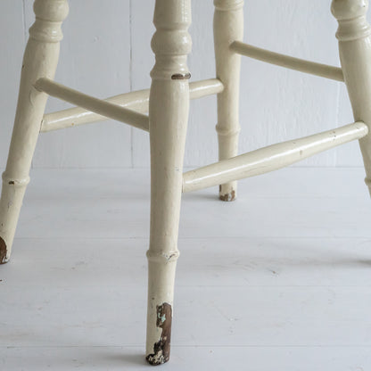 Original White Painted Stool