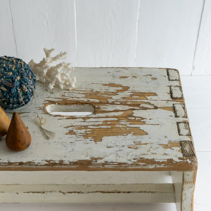 Original White Painted Stool