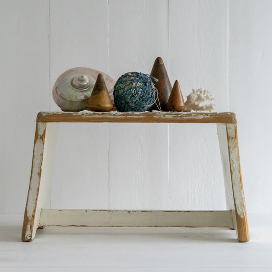 Original White Painted Stool