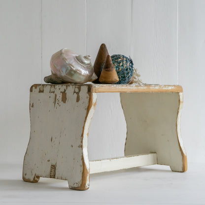Original White Painted Stool
