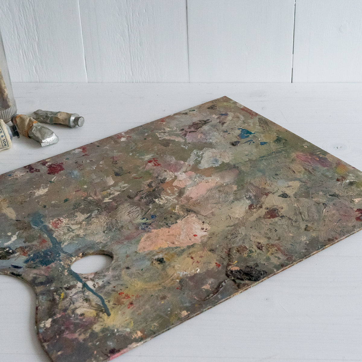 Paint Covered Wooden Artist Palette