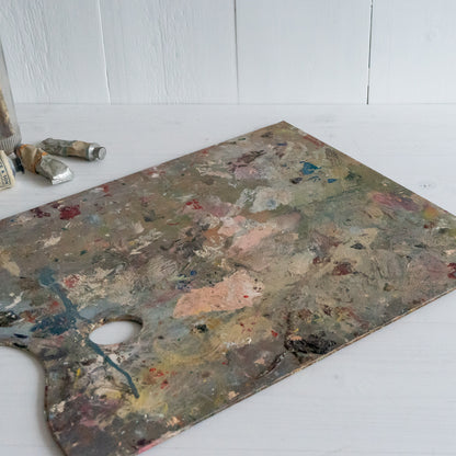 Paint Covered Wooden Artist Palette