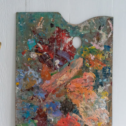 Paint Covered Wooden Artist Palette