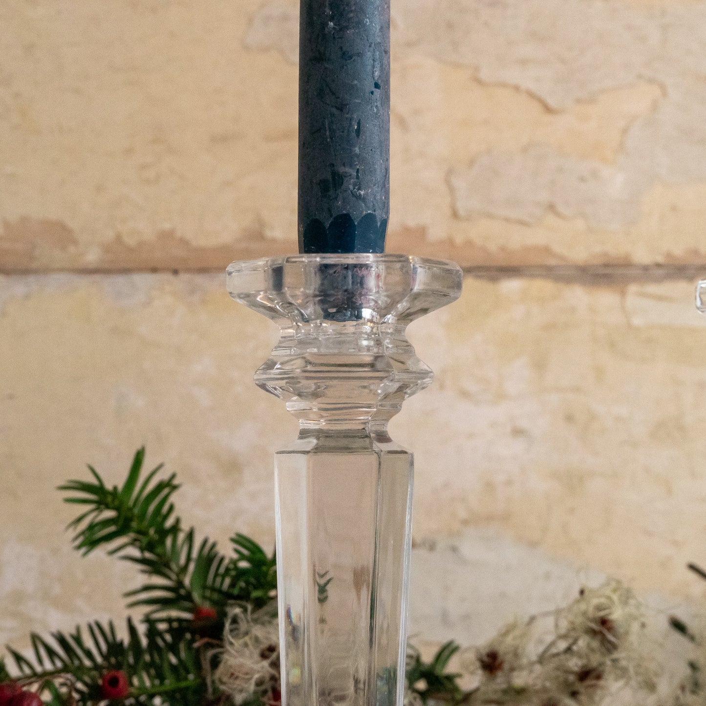 Pair of Decorative Glass Candlesticks