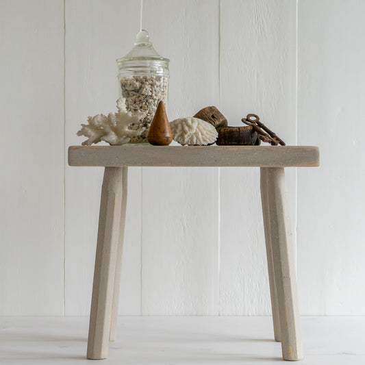 Pale Grey Painted Stool