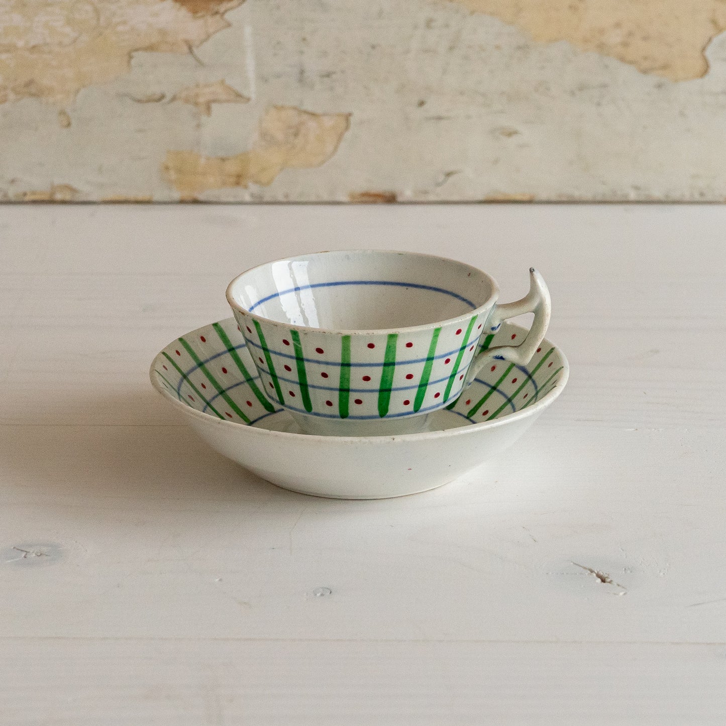 Pretty Little Hand Painted Cup and Saucer