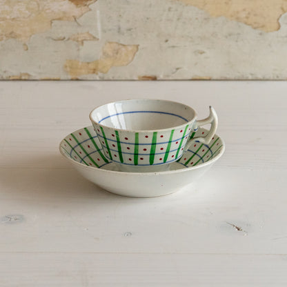 Pretty Little Hand Painted Cup and Saucer