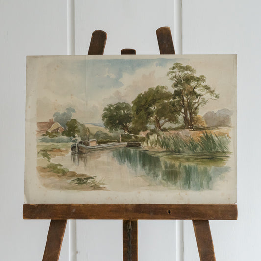 River Scene Watercolour Painting