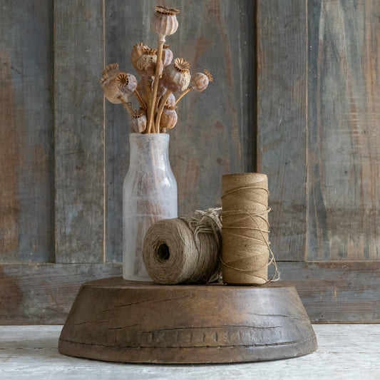 Round Rustic Wooden Block Stand