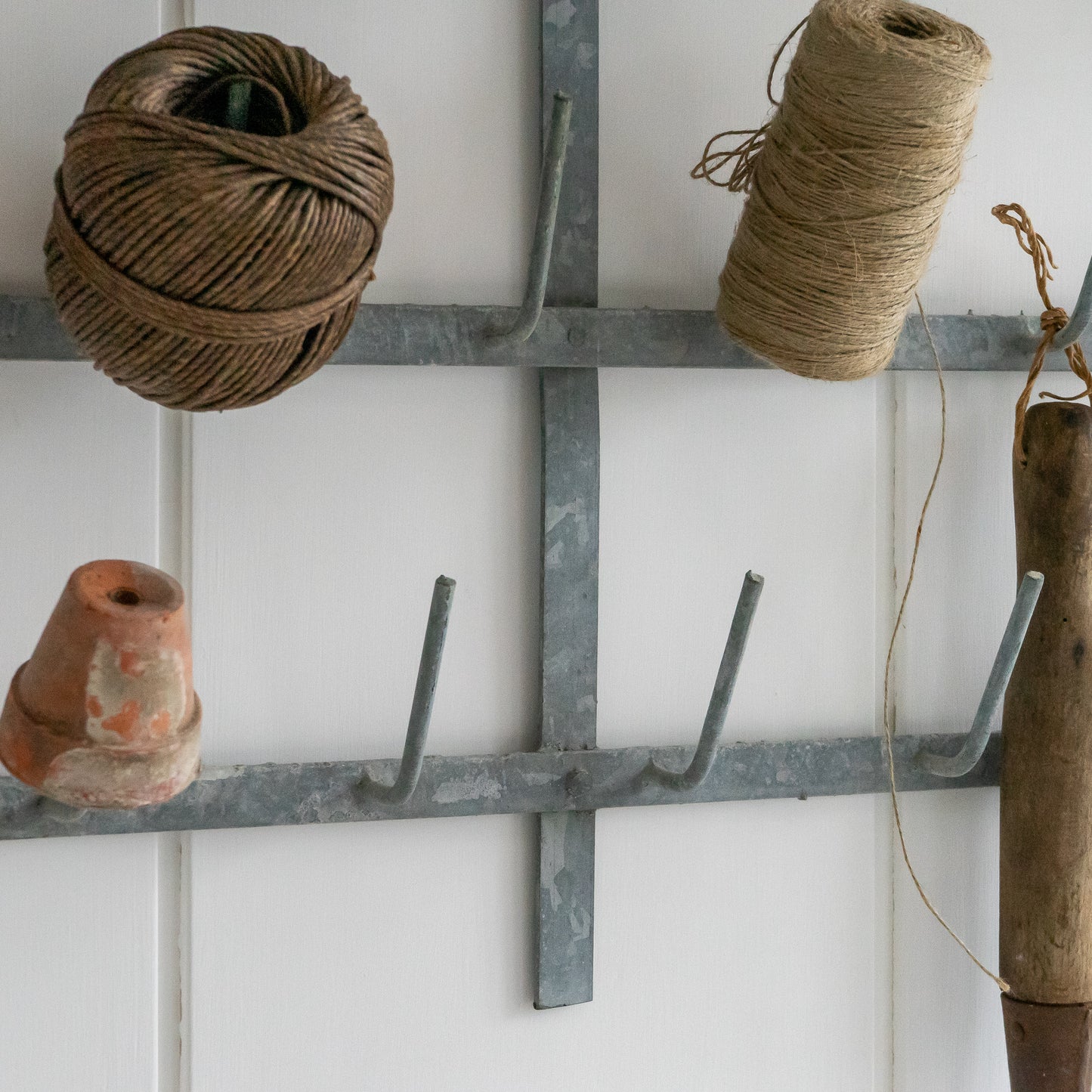 Rustic French Wall Hung Bottle Dry Rack