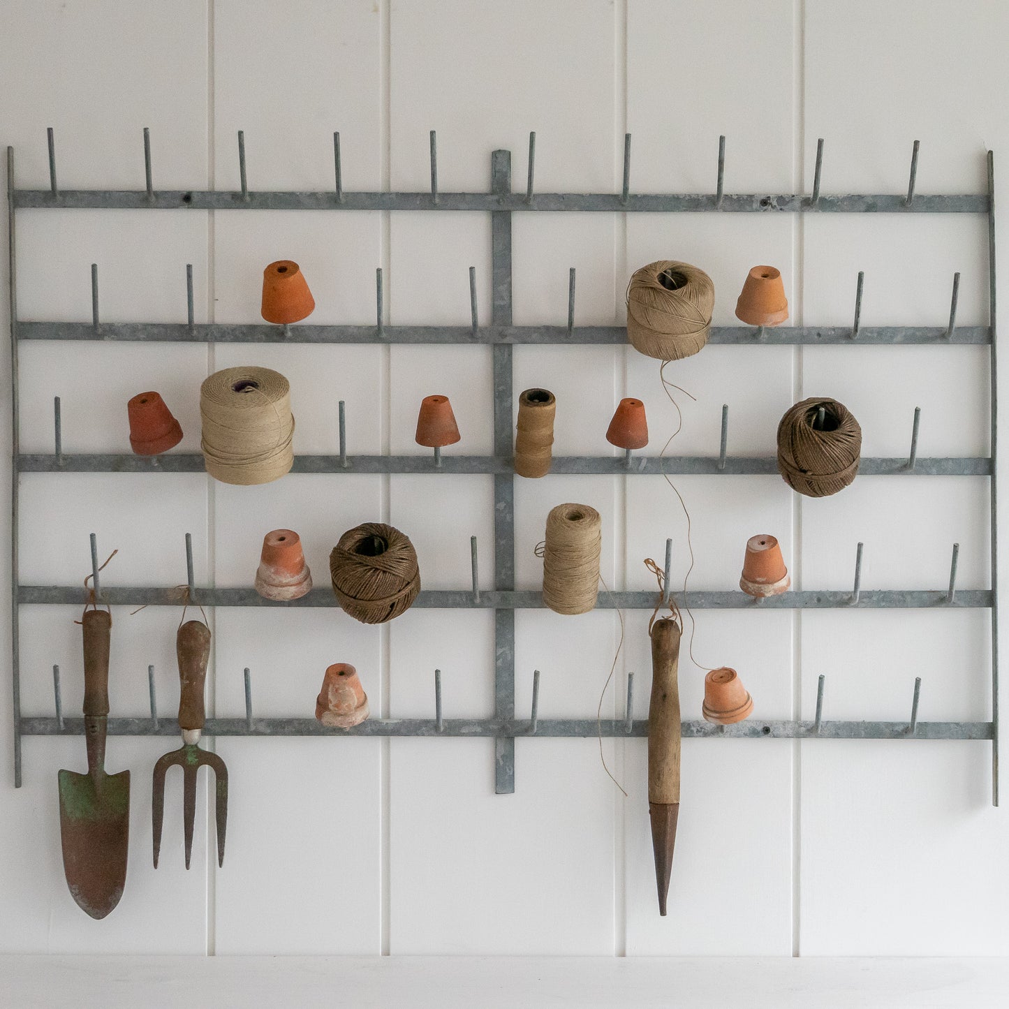 Rustic French Wall Hung Bottle Dry Rack