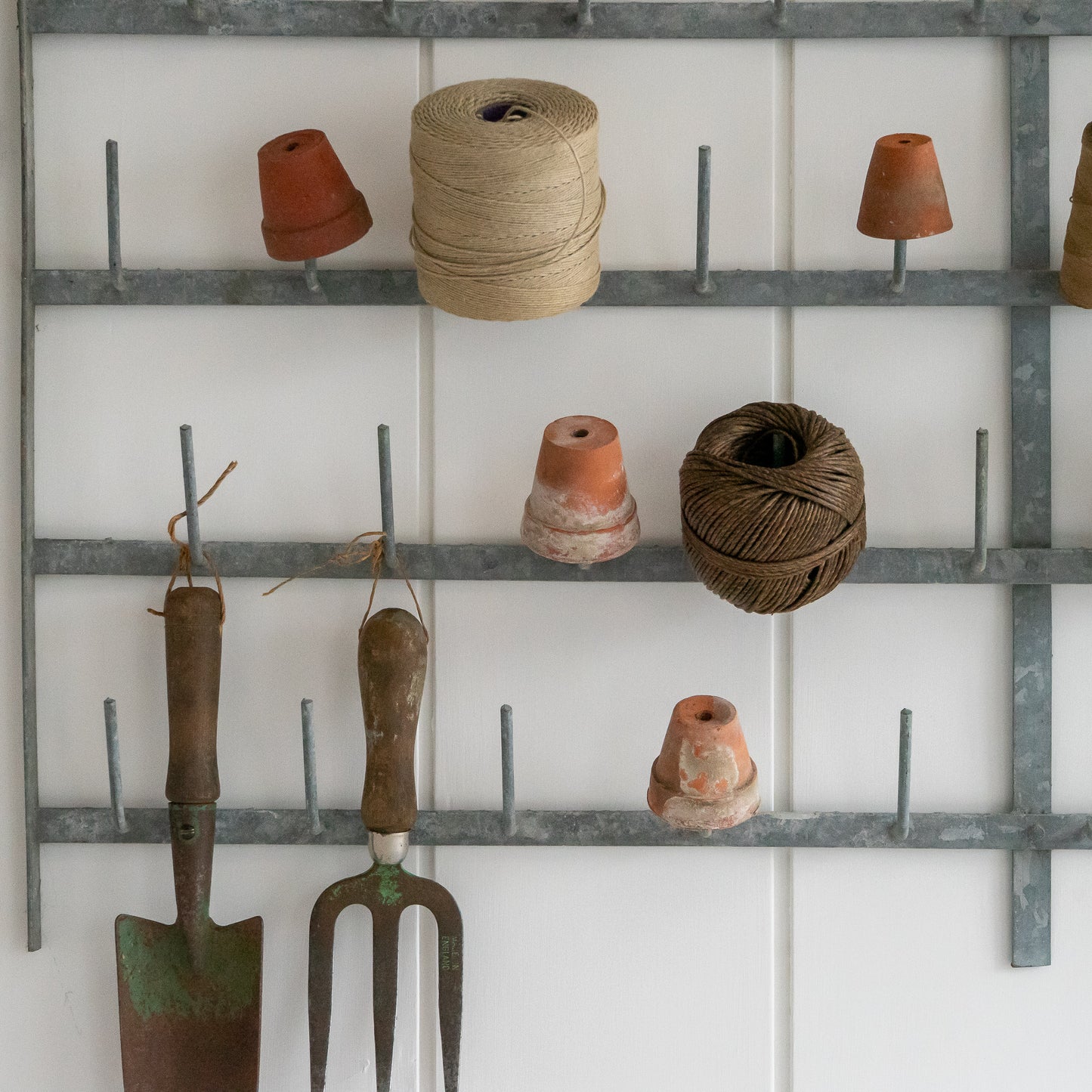 Rustic French Wall Hung Bottle Dry Rack