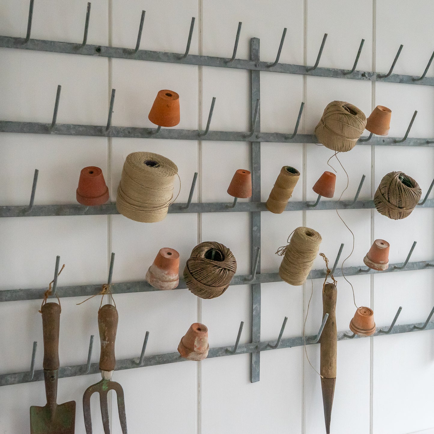 Rustic French Wall Hung Bottle Dry Rack