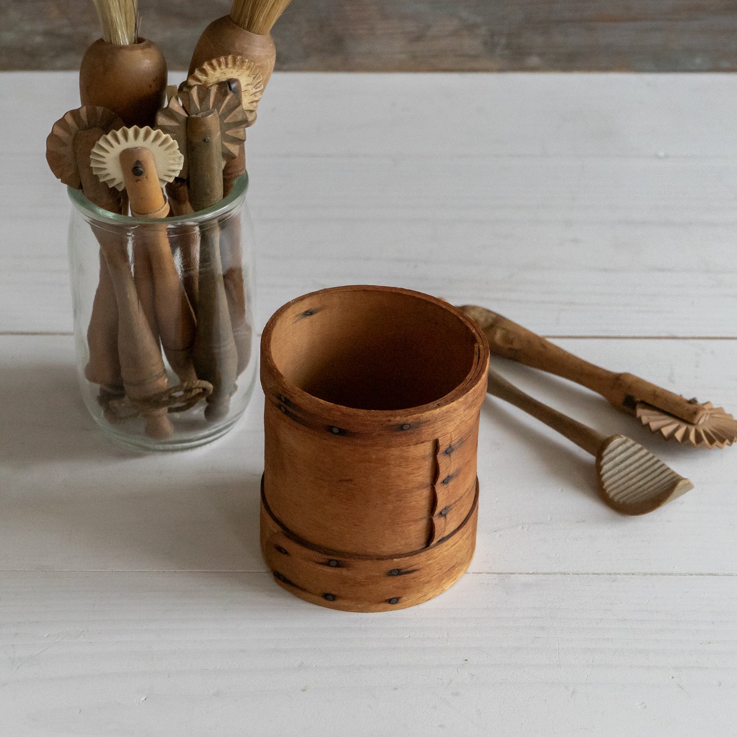 Rustic Bentwood Double Decilitre Grain Measure