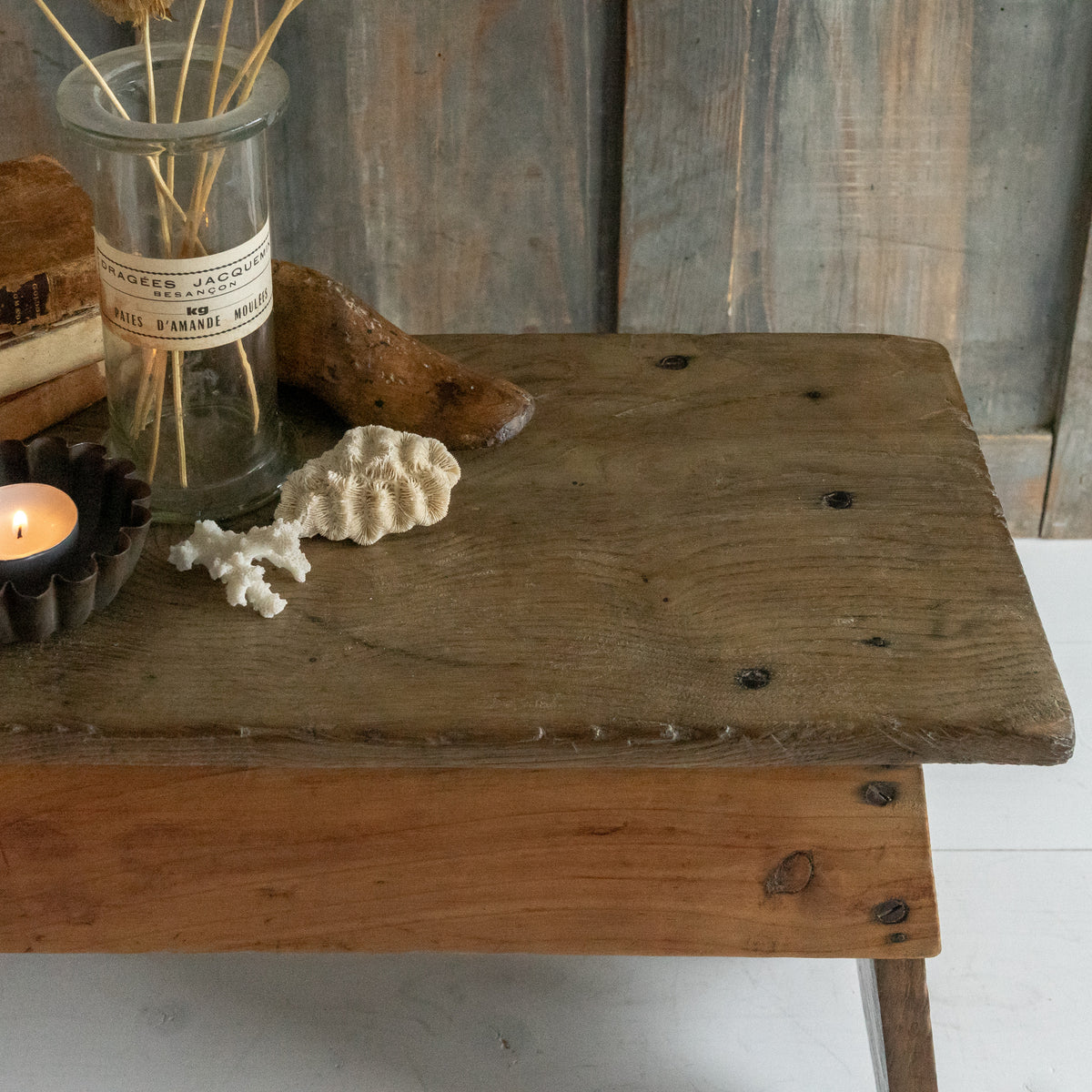 Rustic Elm Stool