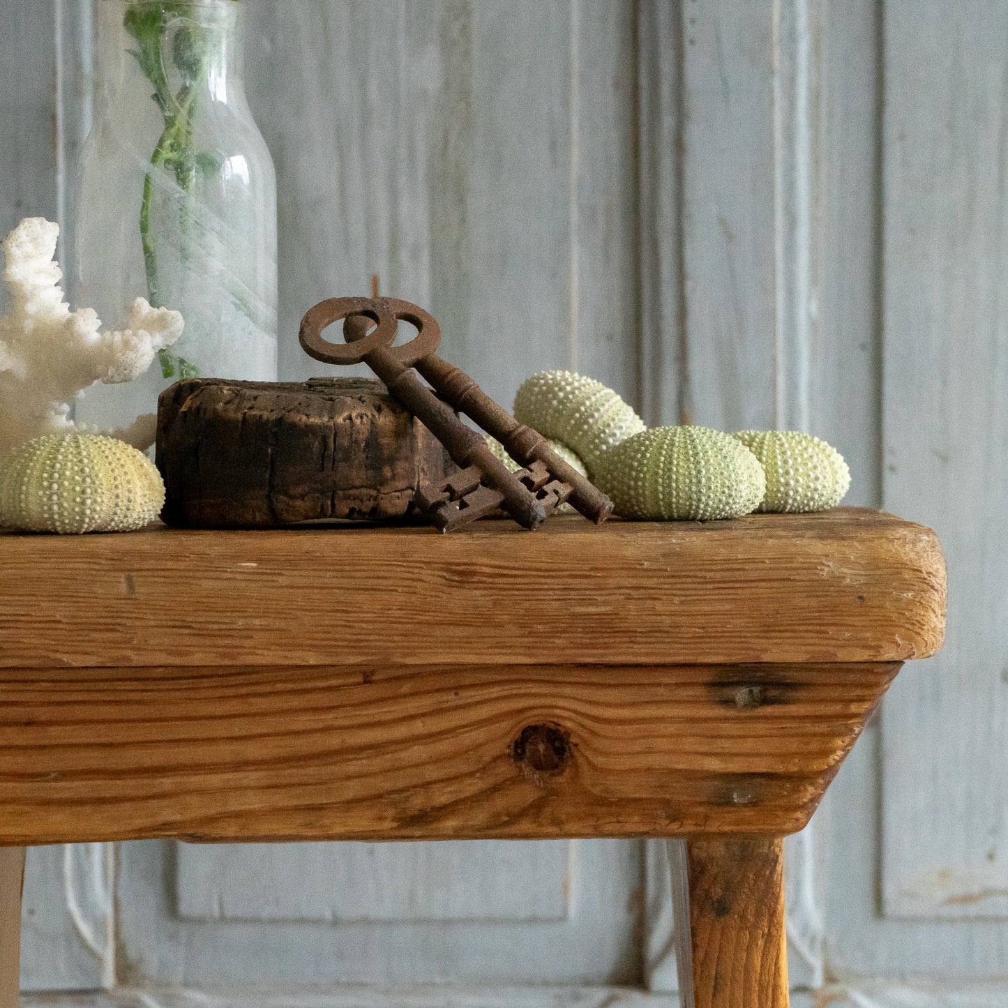 Rustic English Pine Stool