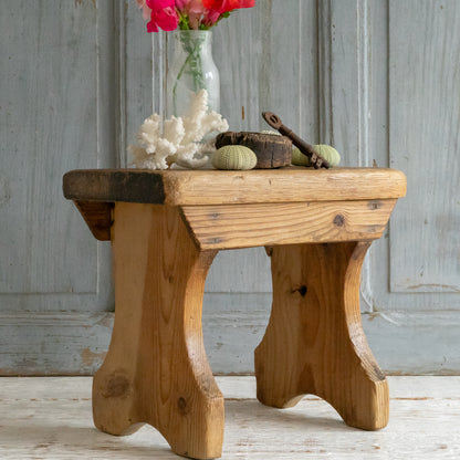 Rustic English Pine Stool