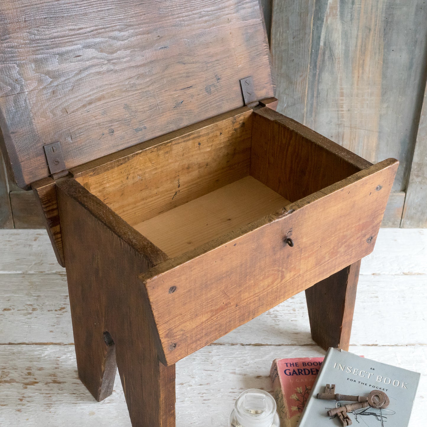 Rustic Flip Top Stool