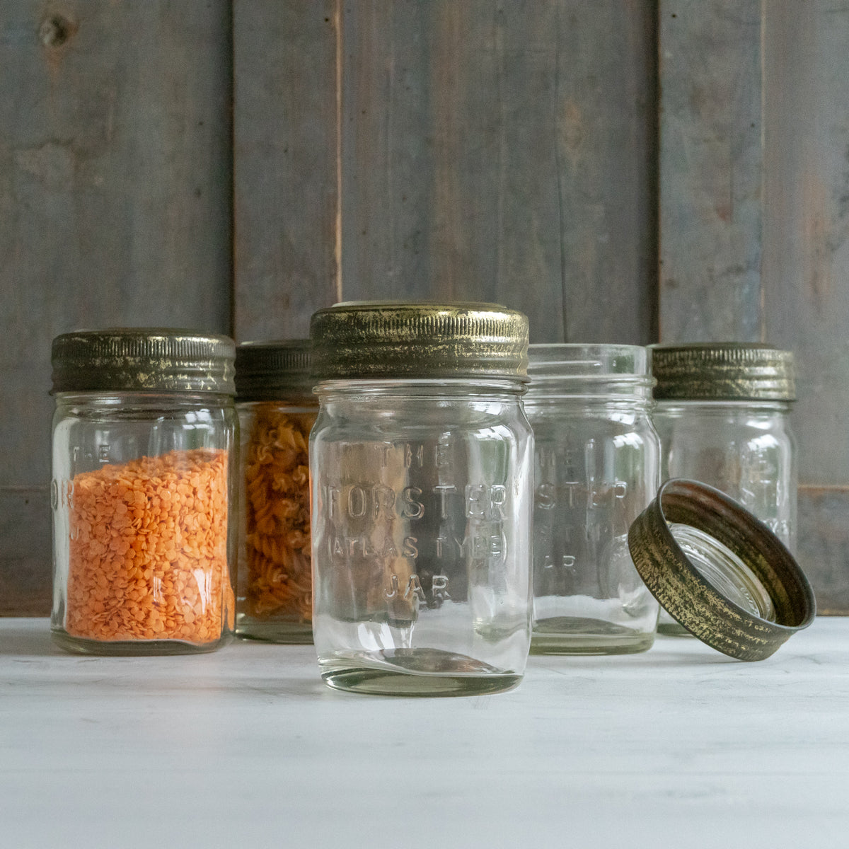 Rustic FORSTER Glass Storage Jar