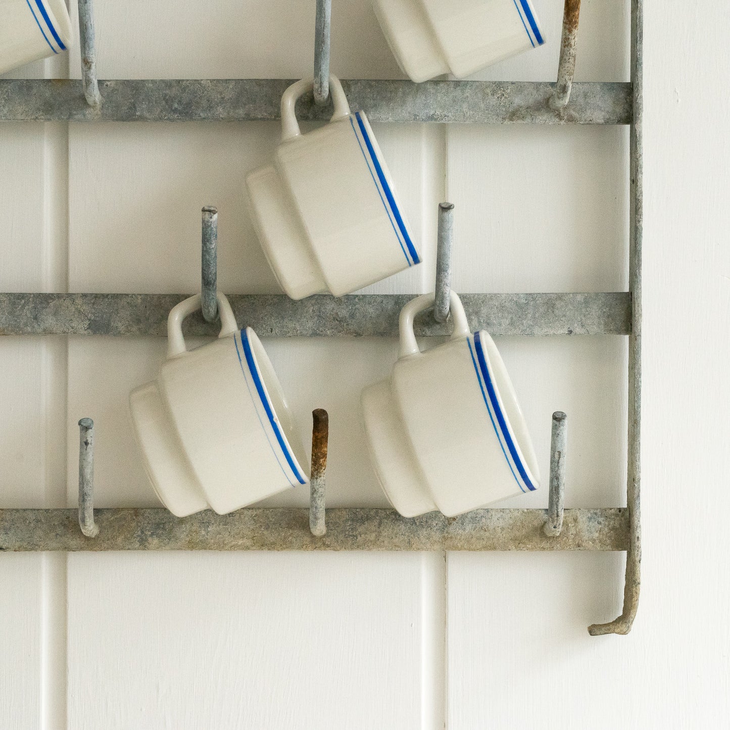Rustic French Wall Hung Bottle Drying Rack