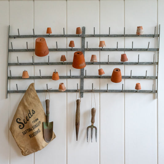 Rustic French Wall Hung Bottle Drying Rack