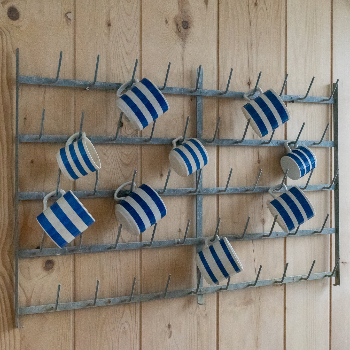 Rustic French Wall Hung Bottle Drying Rack #3