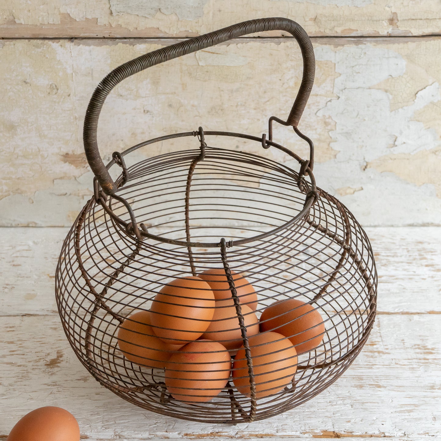 Rustic French Wirework Egg Basket