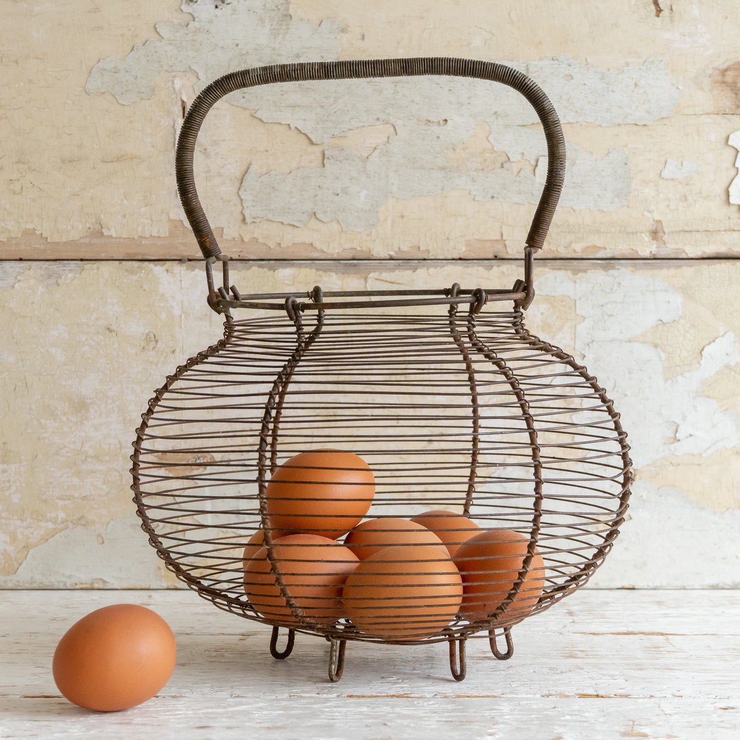 Rustic French Wirework Egg Basket