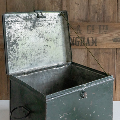 Rustic Green Painted Deed Box