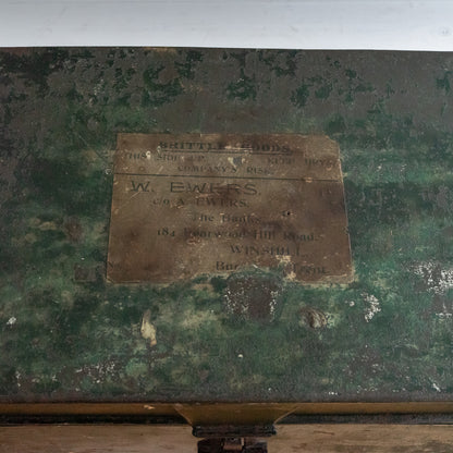 Rustic Green Painted Deed Box