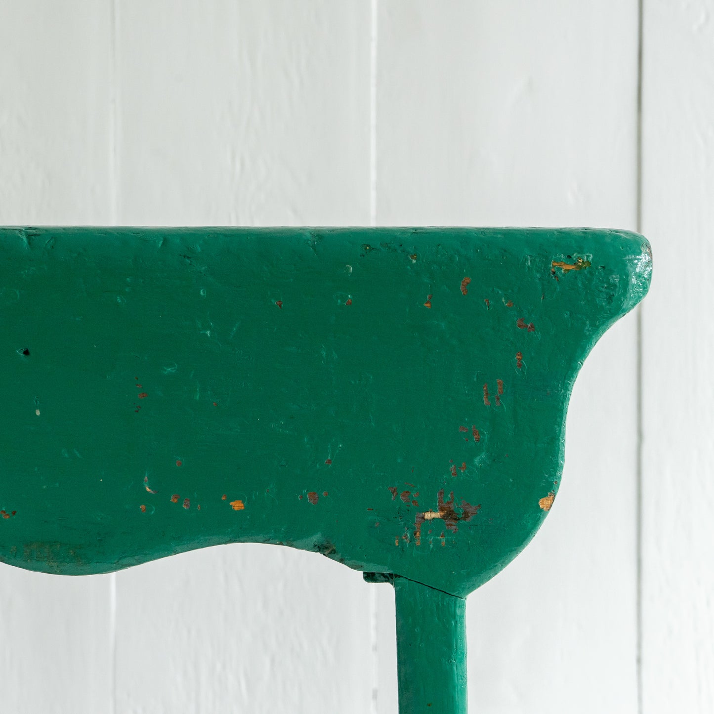 Rustic Green Painted Stool