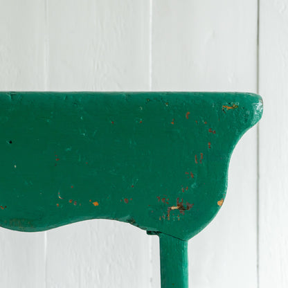 Rustic Green Painted Stool