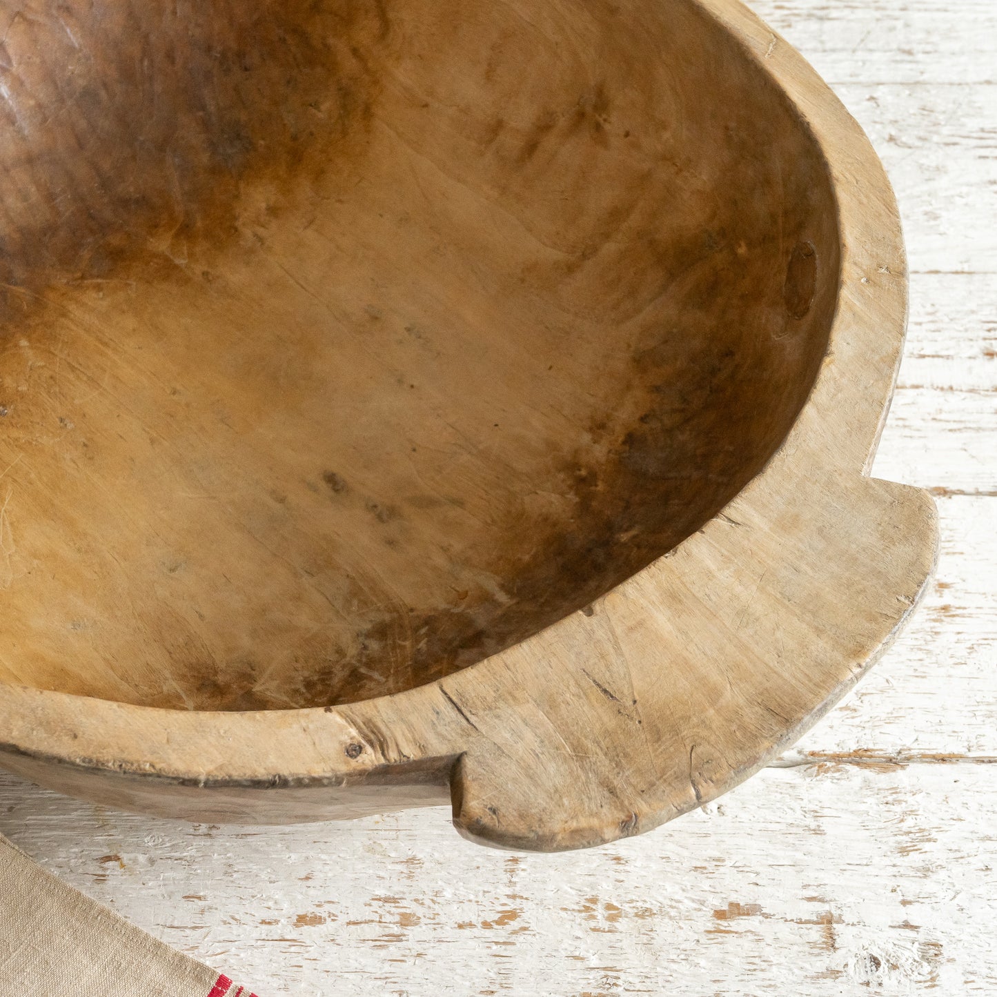 Large Hand Carved Dough Bowl