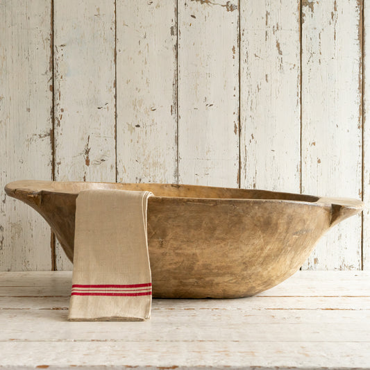 Large Hand Carved Dough Bowl
