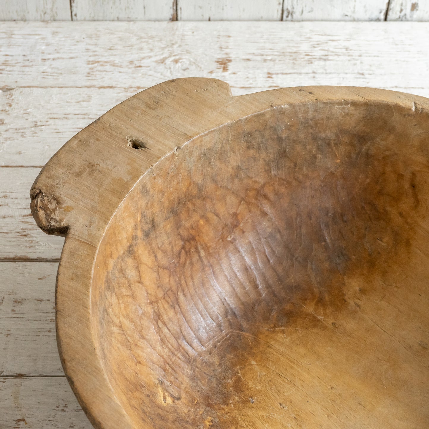 Large Hand Carved Dough Bowl