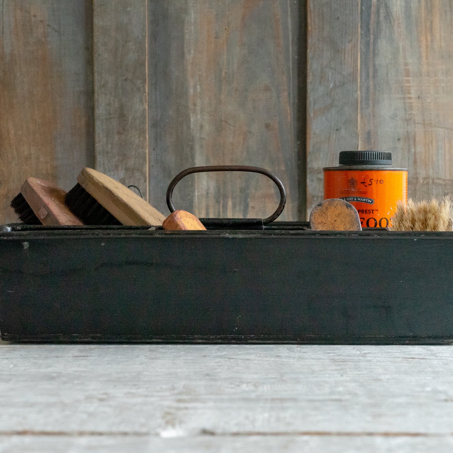 Rustic Metal Caddy Tray