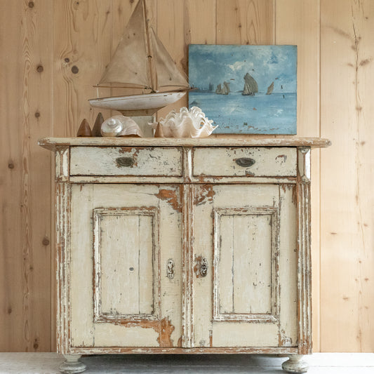 Rustic Original Cream Painted Cupboard