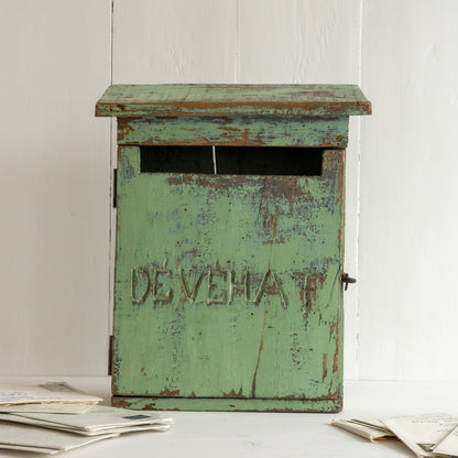 Rustic Original Painted French Post Box