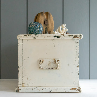 Rustic Original White Painted Trunk